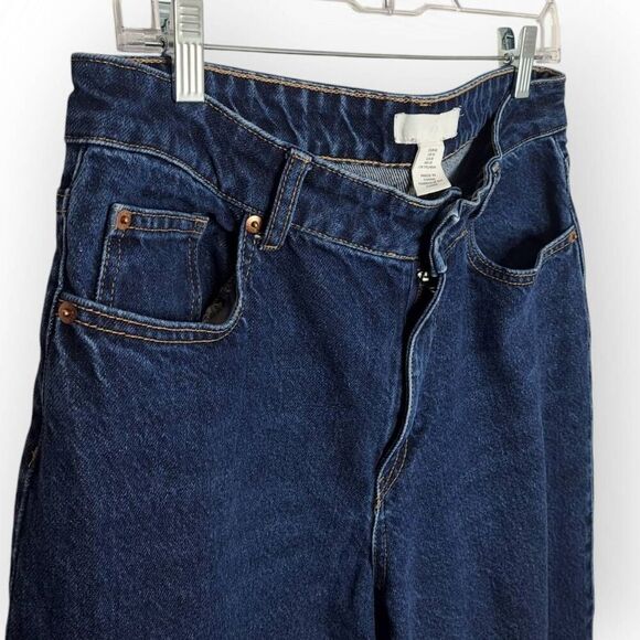 H&M Women's Mom Jeans in Dark Blue Wash size 10 - Picture 2 of 6
